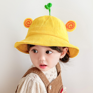 宝宝帽子春秋儿童渔夫帽，女童男童女孩婴儿幼儿，超萌可爱洋气秋冬季