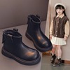 女童靴子2023儿童马丁靴，秋冬牛皮单靴男童，二棉鞋宝宝加绒短靴