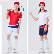 儿童装拓丰羽毛球服男女童款套装情侣装网球服乒乓球服小孩