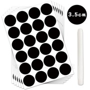 黑色圆点PVC可擦贴纸不乾胶防水标签DIY手写空白标签分类记号标记