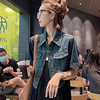 牛仔外套衬衫女短袖2023夏季韩版时尚复古港风短款设计感小众上衣