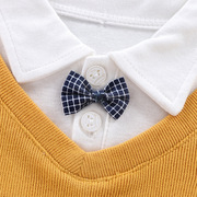 男童衬衫领卫衣儿童长袖，t恤一两三岁宝宝，4男宝秋季假两件帅气上衣