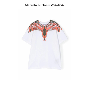 Marcelo Burlon 儿童白色短袖圆领T恤