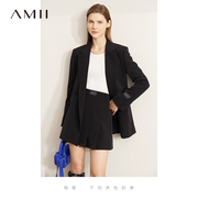 amii高级感减龄西装百褶短裙，两件套女春秋款，通勤百搭时尚西装套装
