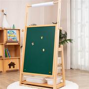 实木儿童小黑板家用支架式宝宝，涂鸦可擦磁性画画板幼儿画架写字板