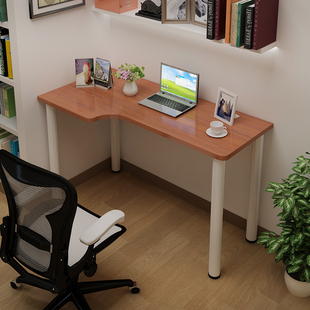 转角电脑桌书桌墙角拐角办公桌l型家用学生，写字桌现代简约弧形桌