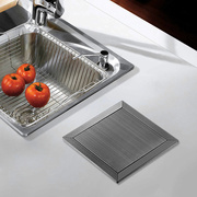 橱柜台面嵌入式方形垃圾桶不锈钢，厨房用水槽，隐藏翻盖桌面盖子家用