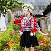 少数民族苗族侗族，湖南广西贵州网红旅拍时尚民族服装女装套装