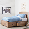 美式乡村实木儿童床，单人床1.2米男孩女孩卧室，抽屉床储物床1.5定制