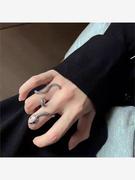 暗黑风蛇形开口食指戒指女复古时尚个性指环哥特式冷淡风独特戒子