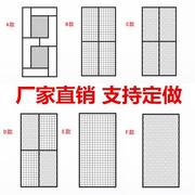 定制网格网片吊顶餐厅，酒吧装饰铁丝网工，业风铁艺镂空隔断墙屏风