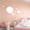 儿童房墙面装饰布置墙贴温馨可爱女孩，卧室床头立体遮丑创意贴