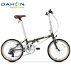 dahon大行20英寸铬钼钢7变速折叠自行车，成人男女式学生，复古单车d7