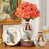 陶瓷花瓶三件套摆件家居客厅电视柜创意装饰品玄关花瓶结婚