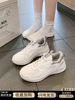 运动鞋女2024夏季时尚，轻便减震跑步鞋透气软底白色老爹鞋