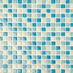 蓝色水晶玻璃冰裂马赛克瓷砖浴室卫生间石材电视背景墙贴阳台装饰