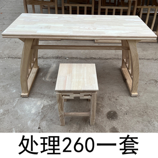 新中式国学桌仿古中式实木，书法桌学生，学习桌椅书桌书法桌子培训班