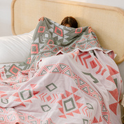 四层纯棉纱布毛巾被单人夏凉被子夏季薄款成人空调午睡沙发用盖毯