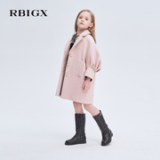 RBIGX瑞比克童装冬季百搭设计感潮流休闲优雅女童外套大衣