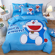 儿童男孩男童机器猫蓝胖子四件套卡通床单被套床上用品单人三件套