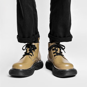 马丁靴男款2023厚底男靴，复古英伦风工装靴鞋子男高筒靴子
