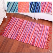 编织棉碎布条吸水地毯，厨房客厅地垫，茶几卧室床边榻榻米地垫