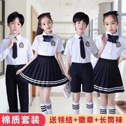 中小学生演出服儿童合唱服诗歌朗诵比赛服英伦，风男女童班服毕业服