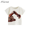 malwee2024夏季男童t恤短袖，纯棉宝宝帅气儿童，圆领休闲t恤衫