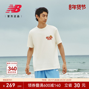 newbalancenb男舒适个性，宽松运动休闲圆领短袖t恤amt32364