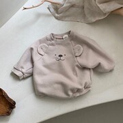 韩国进口婴儿可爱小熊，爬服包屁卫衣宝宝，春秋洋气小动物连体衣