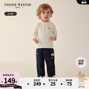 TeenieWeenie Kids小熊童装23年款秋冬男宝宝牛仔休闲针织长裤