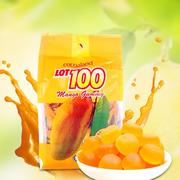 马来西亚进口零食 百分百LOT100一百份芒果果汁软糖果150g