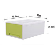 单层可自由叠加组合抽屉式收纳柜，多层整理柜透明储物箱收纳盒塑料