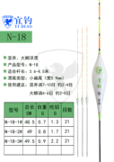 (已售罄)宜钓-n18混养大鲫漂小扁尾枣核形