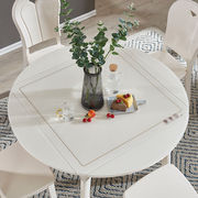 德邦尚品折叠圆桌餐桌椅组合实木圆桌小户型饭桌圆形伸缩餐桌方桌