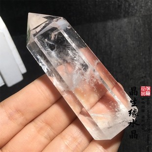 天然白水晶(白水晶)原石柱，白水晶(白水晶)柱棉体款实物图可选