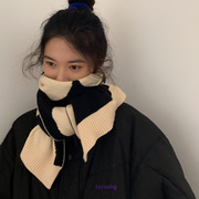 2023ins时尚围巾女冬季针织韩版韩版学生百搭保暖潮围脖男士