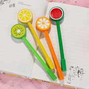 棒棒糖中性笔 创意针管水笔黑色棒棒糖办公签字笔可爱水果中性笔