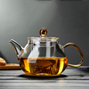 玻璃茶壶耐高温加厚茶水分离花茶壶家用单壶过滤煮泡茶器茶具套装