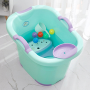 洗澡桶儿童可坐一体婴儿专用游泳桶婴幼儿泡澡桶圆形浴桶中大童盆