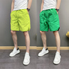 夏季潮流2024年韩版宽松哈伦裤男士沙滩裤修身纯色五分短裤子