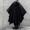 山本耀司大衣外套男高级感暗黑系披风斗篷，男长款蝙蝠袖兜帽巫师袍