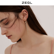 ZEGL设计师铃兰系列铃兰花耳钩耳环女2024耳钉气质长流苏耳饰