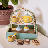儿童过家家茶具组合木质，下午茶甜点甜品，架仿真茶壶餐具套装玩具