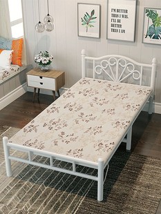 家用儿童单双人(单双人)1.2米折叠床小户型，成人1.5铁艺组装加粗午休简易床