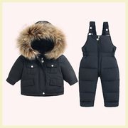宝宝羽绒服套装男女童婴儿0-3-5岁韩版冬季儿童羽绒服两件套4