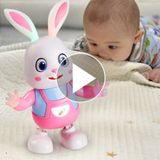 婴幼儿玩具0-1岁宝宝，练习抬头训练电动跳舞兔子会动的玩具0-6-8个
