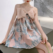 娃娃连衣裙子女2024夏法式(夏法式)设计感小众小个子洋气减龄复古遮肚