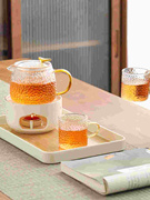 水果茶壶套装下午茶具家用耐热玻璃花茶壶温茶炉蜡烛加热陶瓷底座
