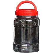 蜂蜜瓶塑料瓶子3斤带手提加厚蜜糖桶，透明密封储物罐泡菜酱菜瓶